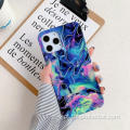 Capa de telefone TPU de silicone marmoreado para IPhone